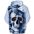 halloween Hoodies unisex Casual Scary Halloween 2019 Slim Fit Sweatshirt Skull Ghost - menochic